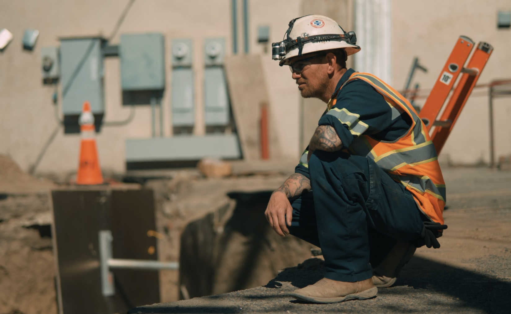 A construction work at an employee-owned business