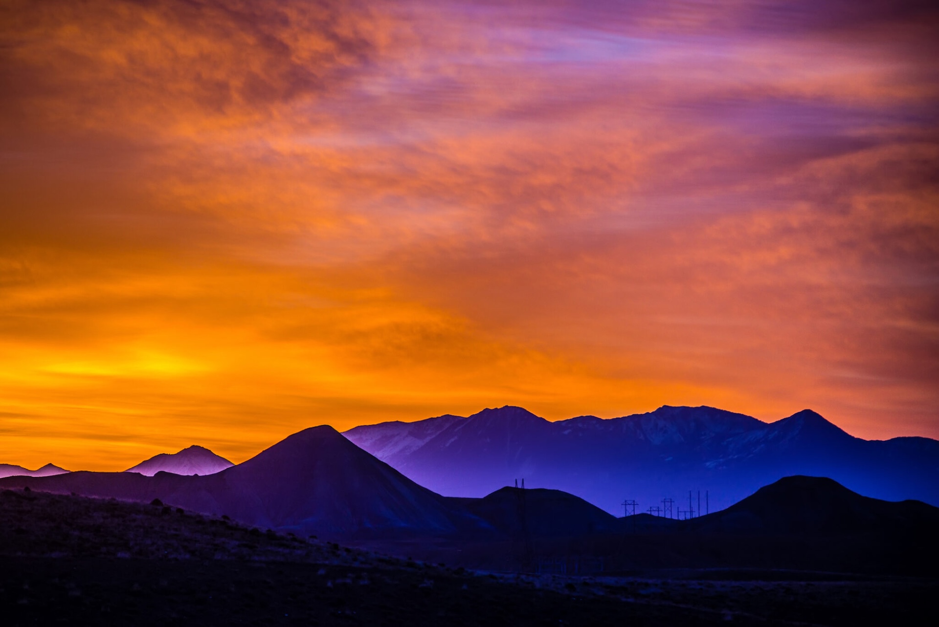 History - Sunset over Colorado Rocky Mountains